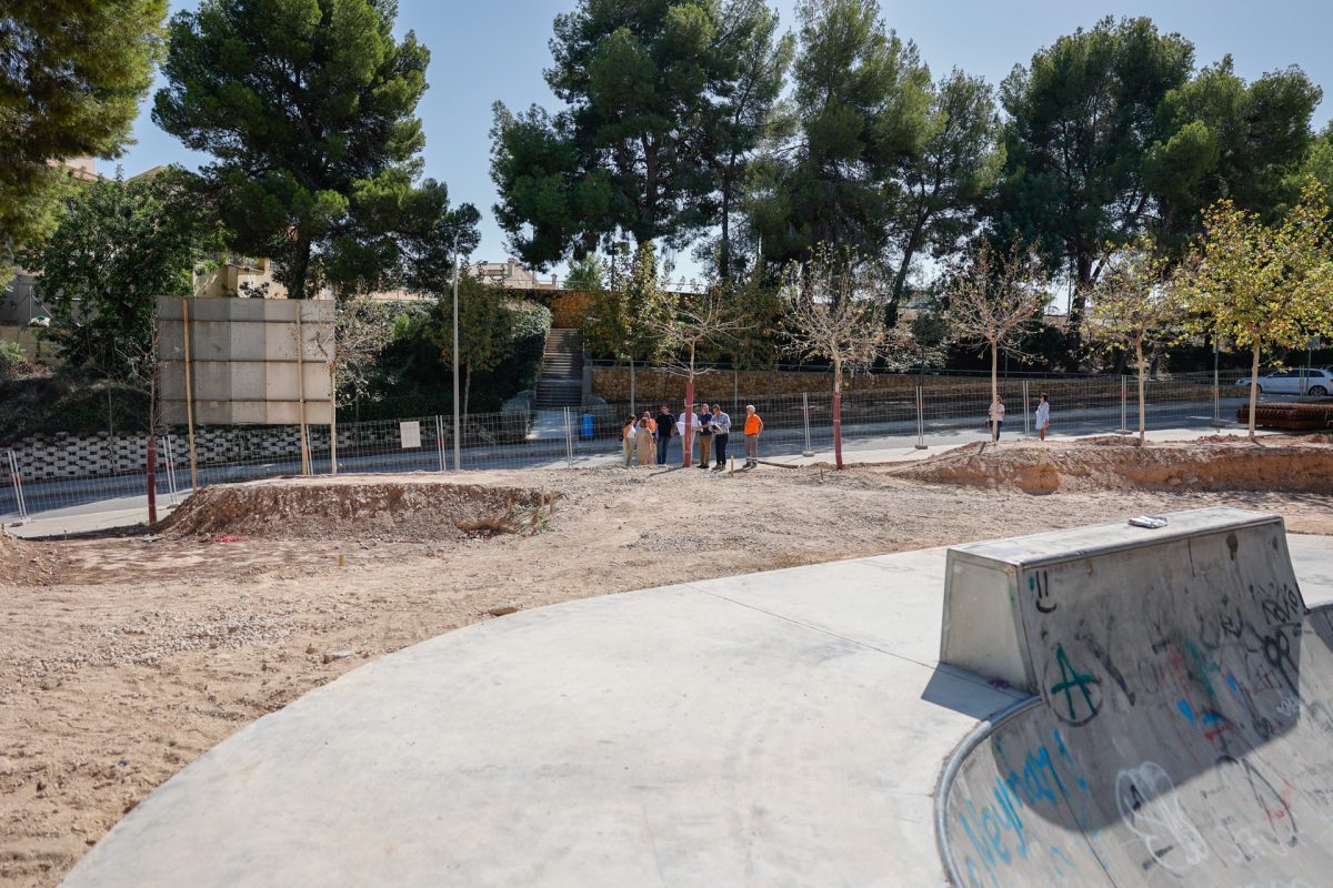 Avanzan las obras del parque EDUSI junto al pabellón Pau Gasol