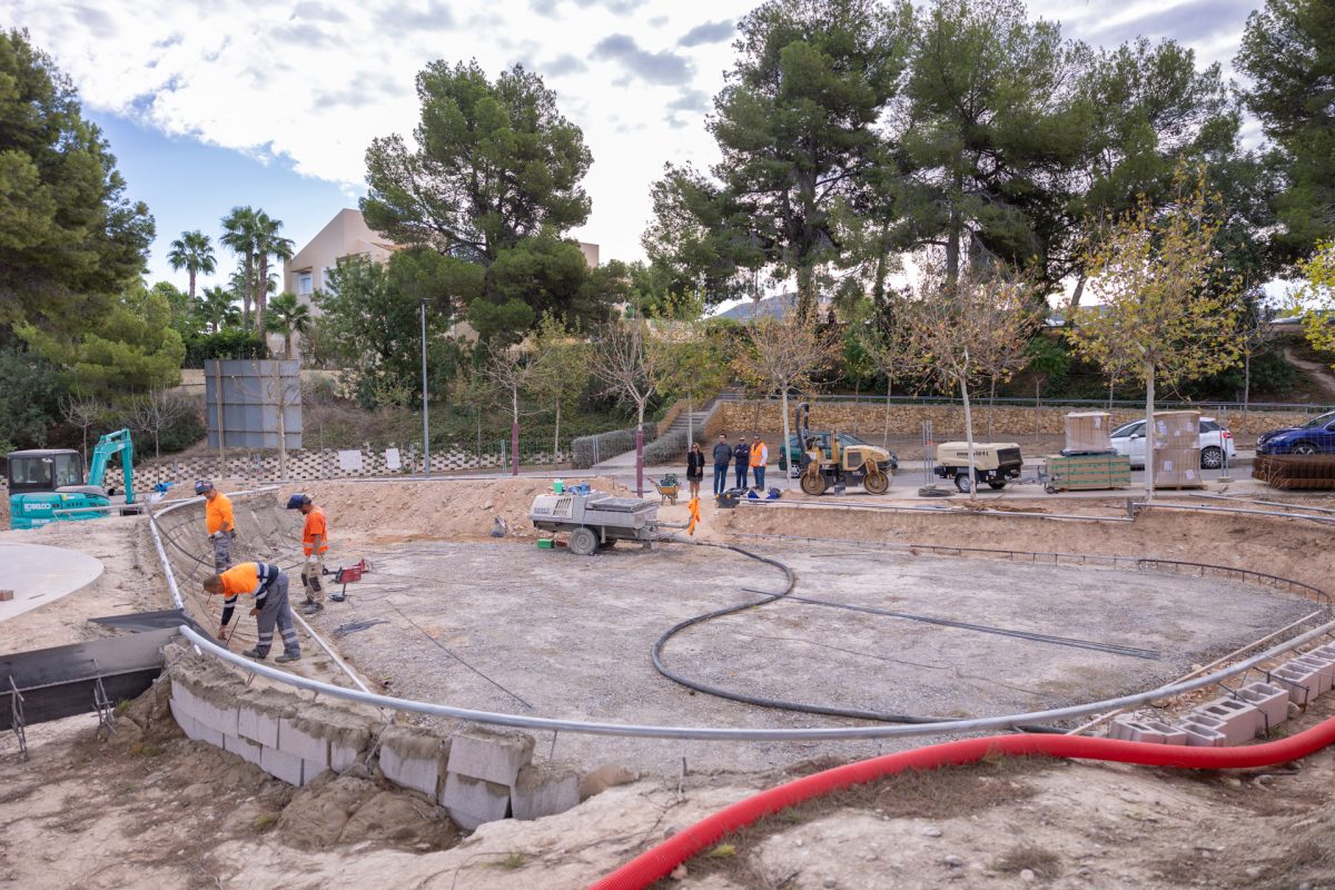 Entran en su recta final las obras EDUSI del skatepark y creación de zona verde junto al pabellón Pau Gasol